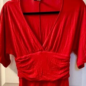 Cute and Comfortable Red V-Neck